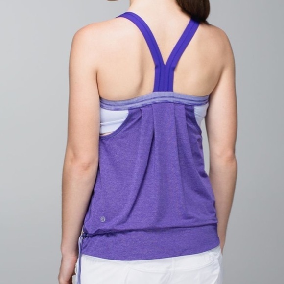 Lululemon Rest Less Tank Heathered Bruised Berry - Picture 2 of 6